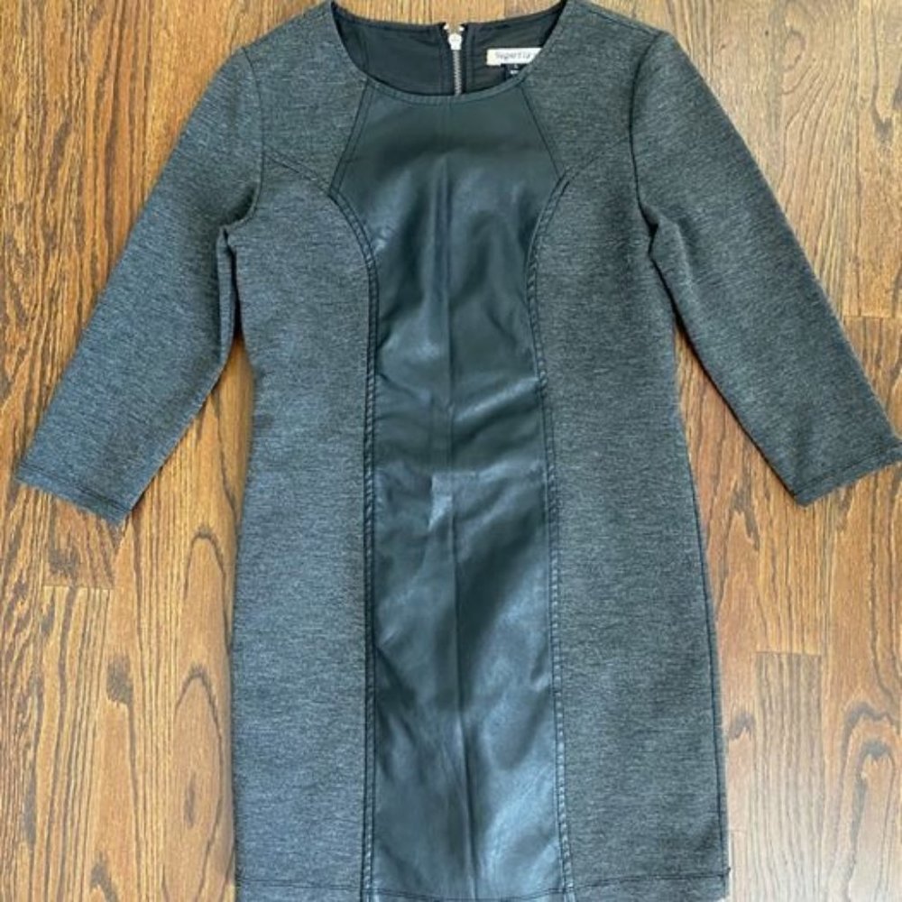 Sugarfly Girls Large Dress w/ Faux Leather Panels